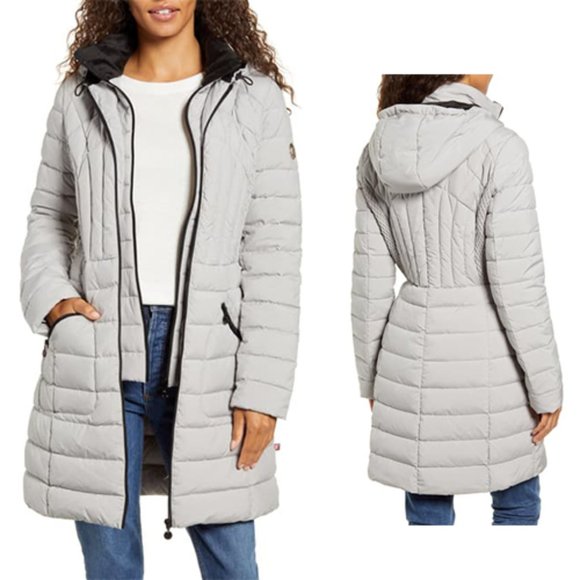 Bernardo Jackets & Blazers - Bernardo Front Zip Hooded Fleece Lined Jacket